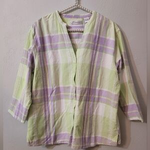 Dressbarn 100% Cotton Plus Size Casual Button Down Top! Size14/16